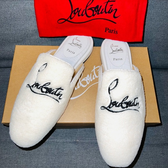 Sold-Christian Louboutin Donna Logo Slides (NWT)! - Picture 3 of 9